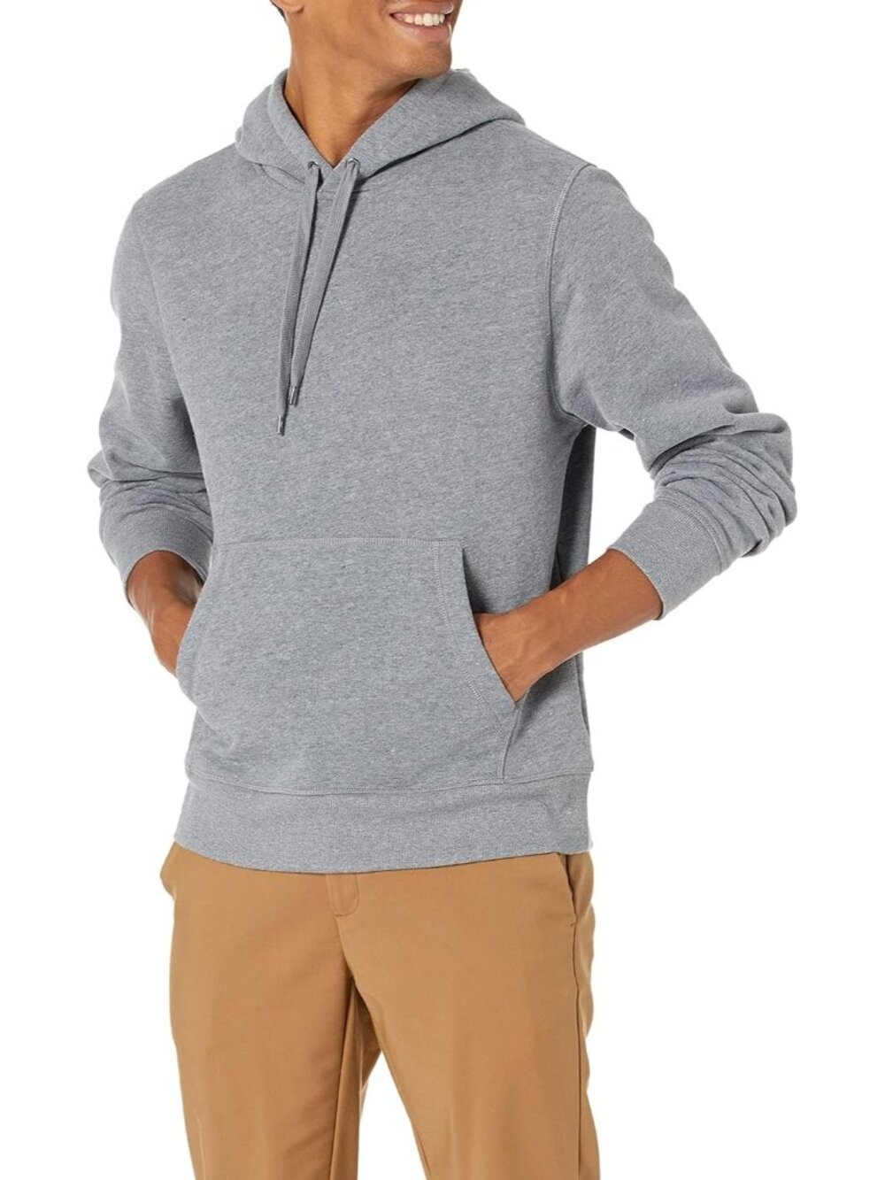 Amazon Essentials Men's Medium Brown Pullover Comfortable Hooded Sweatshirts